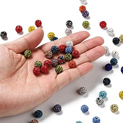 Glas Strass Ton pflastern runde Perlen&nbsp;RB-K045-10mm-M