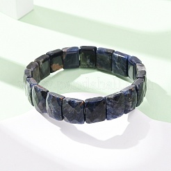 Pulseras elásticas de cuentas facetadas de sodalita natural para mujer&nbsp;BJEW-K251-08H