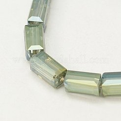 Perline di vetro palccato&nbsp;EGLA-J023-8x4mm-WLS10