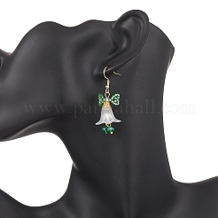 Orecchini pendenti con fiori in acrilico&nbsp;EJEW-MZ00591