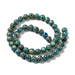 Brins de perles teintes en malachite synthétique&nbsp;G-P507-02A-09