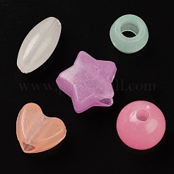 Leuchtende transparente Acrylperlen&nbsp;LACR-Q001-02