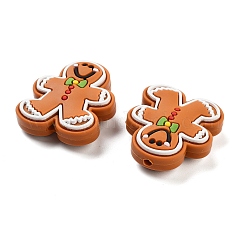 Weihnachtslebkuchenmann-Silikonperlen&nbsp;SIL-U005-01A