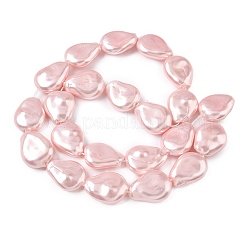 Hilos de perlas de imitación de vidrio opaco galvanizado&nbsp;EGLA-D302-02C