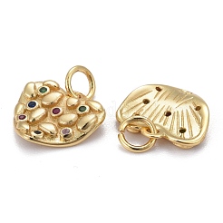 Charms in zirconi colorati con micro pavé di ottone&nbsp;KK-P192-06G