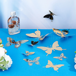 12 pendentif décoratif mural papillon en acier inoxydable de 6 styles&nbsp;STAS-UN0036-52G