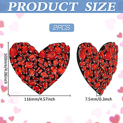 2 Stück Acryl-Strass mit Legierung und Filz für DIY-Zubehör.&nbsp;DIY-FG0005-88