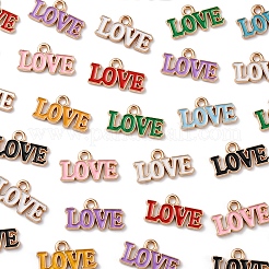 48 Stück 8 Farben Anhänger aus Emaille mit Valentinstagsthema&nbsp;ENAM-FS0002-51