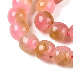 Gefärbt natürlichen weißen Jade Perlen Stränge&nbsp;G-T138-D10