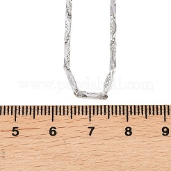 Collane con catene a maglie piatte in ottone testurizzato da 2 mm per uomo e donna&nbsp;NJEW-L012-08P