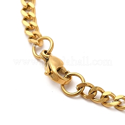 Collares colgantes de cruz de acero inoxidable 304&nbsp;NJEW-M197-04G