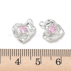 Ciondoli in ottone con micro pavé di zirconi per San Valentino&nbsp;KK-P355-15S-02