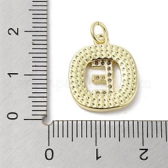 Colgantes de circonita cúbica transparente micro pavé de latón chapado en rack&nbsp;KK-E102-33G-E