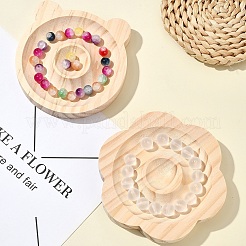 2 stücke 2 arten buche holz armreif & armband & finger ring & perlen display halter tablett&nbsp;AJEW-YW0001-26