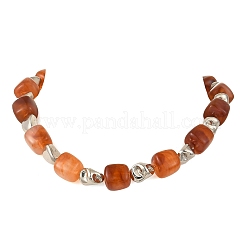 Colliers de perles acryliques imitation pierre précieuse cubique pour femmes&nbsp;NJEW-JN06476