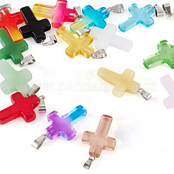 17 Uds 17 colgantes de vidrio transparente de colores&nbsp;GLAA-TA0003-75