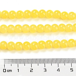Perles rondes en verre imitation jade&nbsp;X-DGLA-Q021-6mm-24