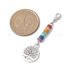 Décorations pendentif arbre de vie en alliage&nbsp;HJEW-JM02062-01