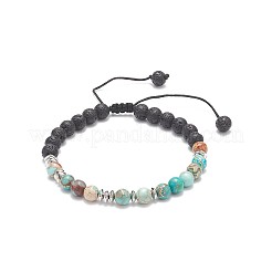 Ensemble de bracelets de perles tressées en pierres précieuses mélangées naturelles 4pcs 4 styles&nbsp;BJEW-TA00188
