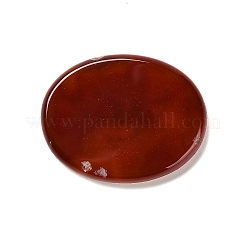 24h geschnitzte natürliche Karneol flache ovale Taschenpalmensteine&nbsp;DIY-XCP0003-62