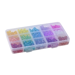 330 Stück 15 Farben Backfarbe Glasperlenstränge&nbsp;DGLA-YW0001-08