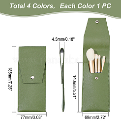 4 Stück tragbare Make-up-Pinseltasche aus PU-Leder in 4 Farben&nbsp;AJEW-GA0004-46