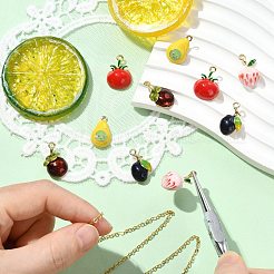 10pcs 5 styles de pendentifs en émail en alliage&nbsp;ENAM-CJ0007-21
