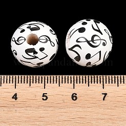 Gedruckte europäische Holzperlen&nbsp;WOOD-G029-02
