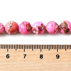 Brins de perles de magnésite naturelle teintes&nbsp;G-L617-D01-8mm-06
