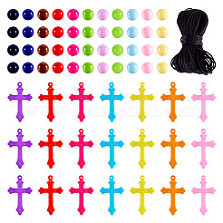 DIY-Kreuz-Acryl-Anhänger-Halsketten-Schmuckherstellungsset&nbsp;DIY-TA0011-11
