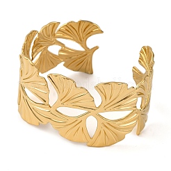 Ionenplattierung (IP) 304 Edelstahl-Manschettenarmbänder für Frauen&nbsp;BJEW-D048-01G