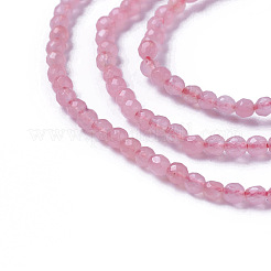 Hilos de abalorios de jade blanco natural&nbsp;G-F596-46B-3mm