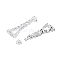 Ottone micro spianare orecchini zirconi&nbsp;EJEW-B046-22P