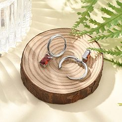 Orecchini a cerchio in acciaio inossidabile 304 con micro pavé di zirconi cubici&nbsp;STAS-R004-06P-01