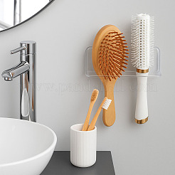Rechteckiger Kamm-Organizerhalter aus Acryl mit 2 Schlitz zur Wandmontage für das Badezimmer&nbsp;ODIS-WH0043-218A