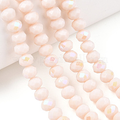 Chapelets de perles en verre opaque de couleur unie&nbsp;EGLA-A034-P8mm-L20