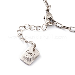 Messing Büroklammer Kette Armbänder&nbsp;BJEW-H537-06AS