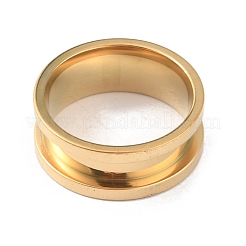 Bague rainurée en acier inoxydable 201&nbsp;RJEW-WH0004-32A-G