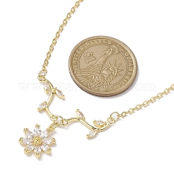 Colliers à pendentif en zircone cubique transparent&nbsp;NJEW-TA00143