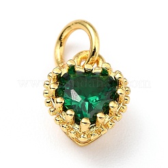 Colgantes de circonita cúbica de color mezclado con micro pavé de latón&nbsp;ZIRC-D120-02G-02