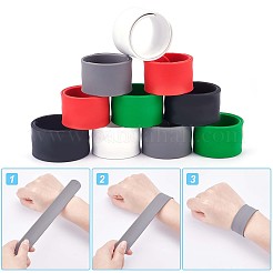 10 pieza de clips de soporte para envoltorios de hierro recubiertos de silicona de 5 colores&nbsp;BJEW-NB0001-04