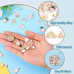 44pcs 11 styles de pendentifs en émail en alliage&nbsp;ENAM-TA0002-95A