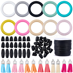 12 Stück 12 Farben Ring Silikonperlen&nbsp;SIL-BM0001-11