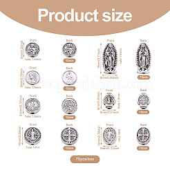 70 pz 7 perline in lega di stile&nbsp;FIND-SW0001-15