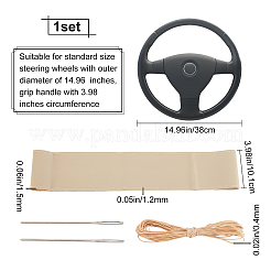 Couverture de volant en cuir véritable à coudre à la main&nbsp;AJEW-WH0002-60D
