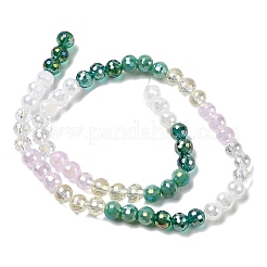 Chapelets de perles en verre électroplaqué&nbsp;EGLA-D300-06-6mm-19