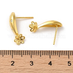 Blume 925 Ohrstecker aus Sterlingsilber mit Mikropavé-Kubikzirkonia&nbsp;STER-P056-12G