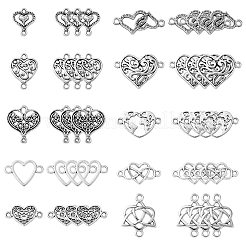 Fascini del connettore della lega di stile tibetano di 100pcs 10 stili&nbsp;TIBE-CJ0001-27