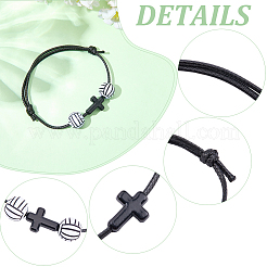 30 Stück geflochtenes Armband aus Acrylperlen mit Sportmotiven&nbsp;BJEW-BM00009