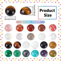40 Stück Edelstein-Cabochons in 20 Stilen&nbsp;G-PH0002-96